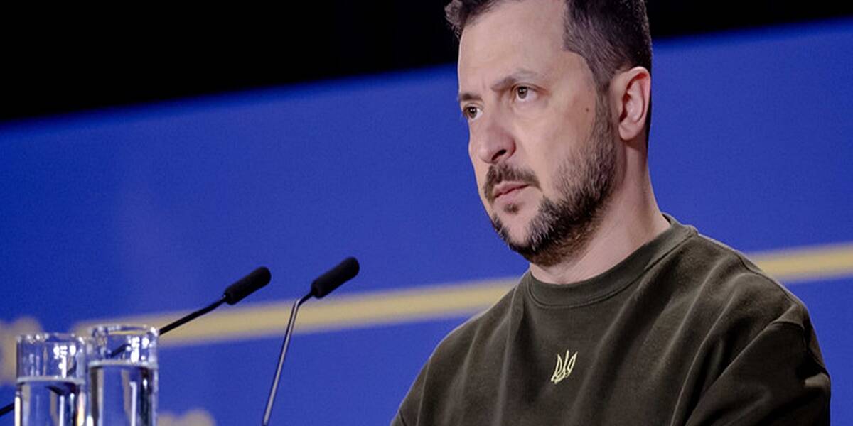 Volodimir Zelenszkij ukrán elnök.