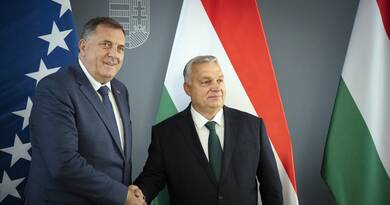 Milorad Dodik és Orbán Viktor Budapesten.