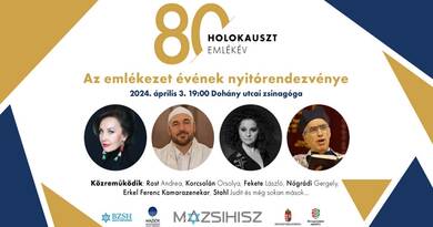 Holokauszt 80 – Az emlékezet évének nyitórendezvénye a Dohány-zsinagógában