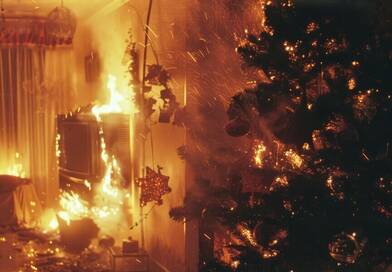 Karácsonyi lakástüzek megelőzése. Lakásbiztosítás tűzkár 2025. Adventi koszorú és fényfüzér tűzveszély. Allianz, K&H, Uniqa biztosító tanácsai.