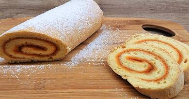 Omlós piskótatekercs baracklekvárra, ami nem törik, nem szárad ki, csak elfogy