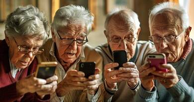 Mobiltelefon képernyőjén megjelenő gyanús banki üzenet és figyelmeztető jel