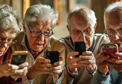 Mobiltelefon képernyőjén megjelenő gyanús banki üzenet és figyelmeztető jel