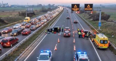 Balesetek az autópályákon: torlódások és sávlezárások nehezítik a reggeli közlekedést