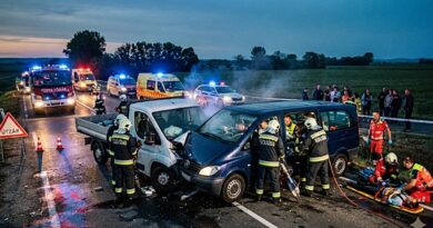 Frontálisan ütközött egy kisteherautó és egy kisbusz