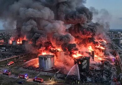 Kigyulladt egy dél-oroszországi olajtároló ukrán dróntámadás következtében